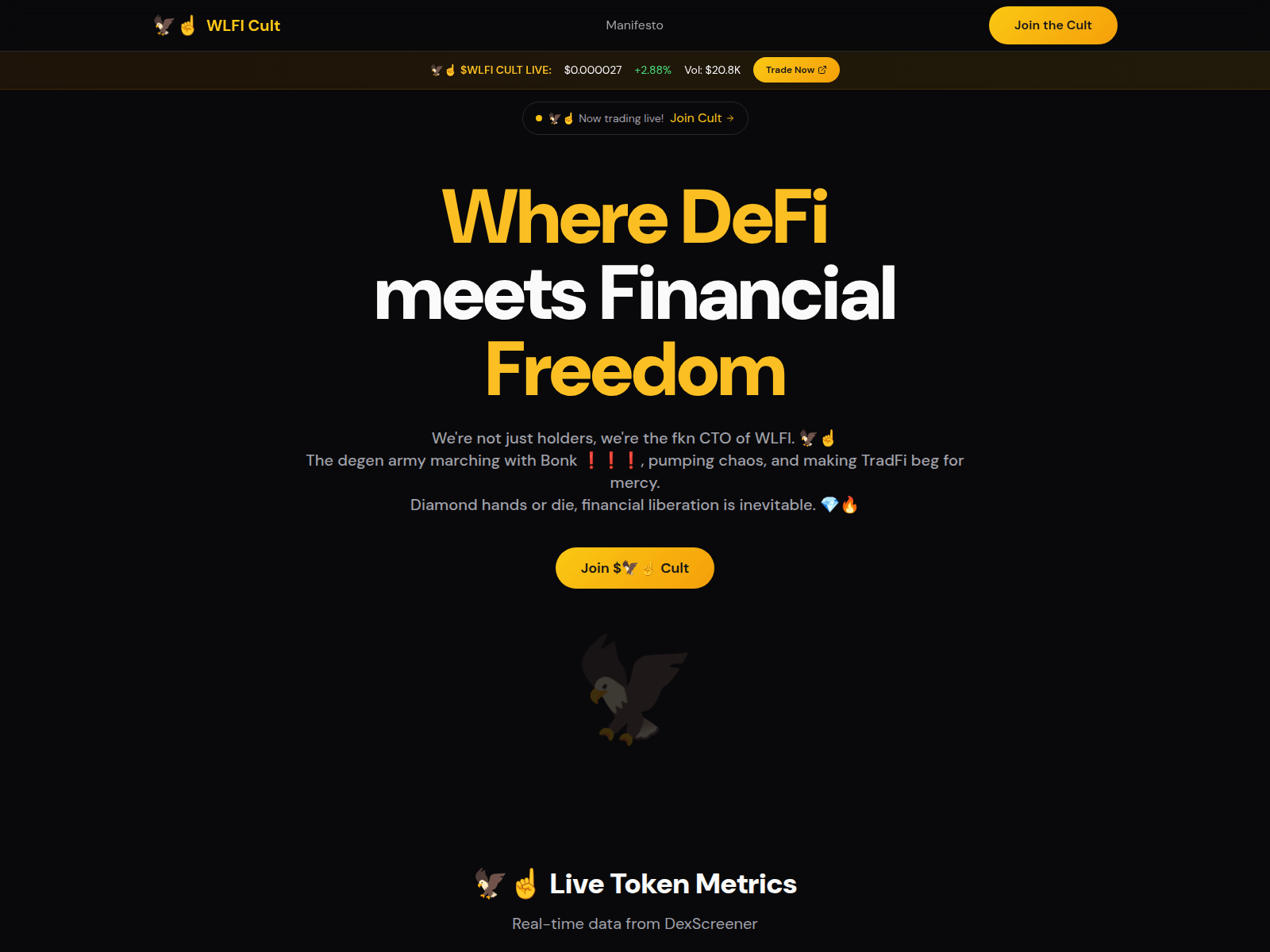 Screenshot of wlficult.com