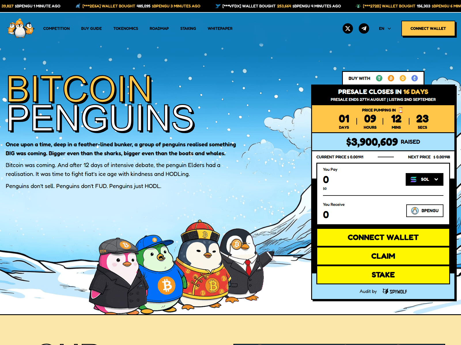 Screenshot of penguins-btcoin.live