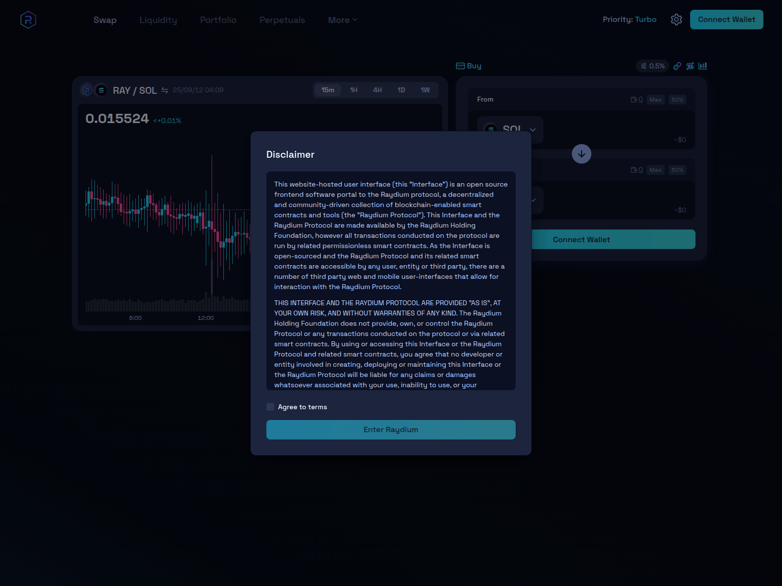 Screenshot of raydium.firebid.xyz
