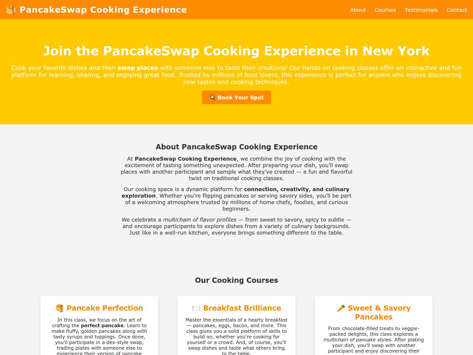 Screenshot of pancake-cooking-swap.com