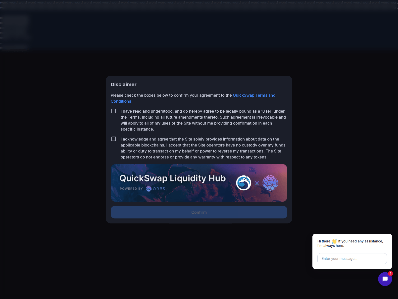 Screenshot of quickswap.exchange-defi-swap-referral.pics