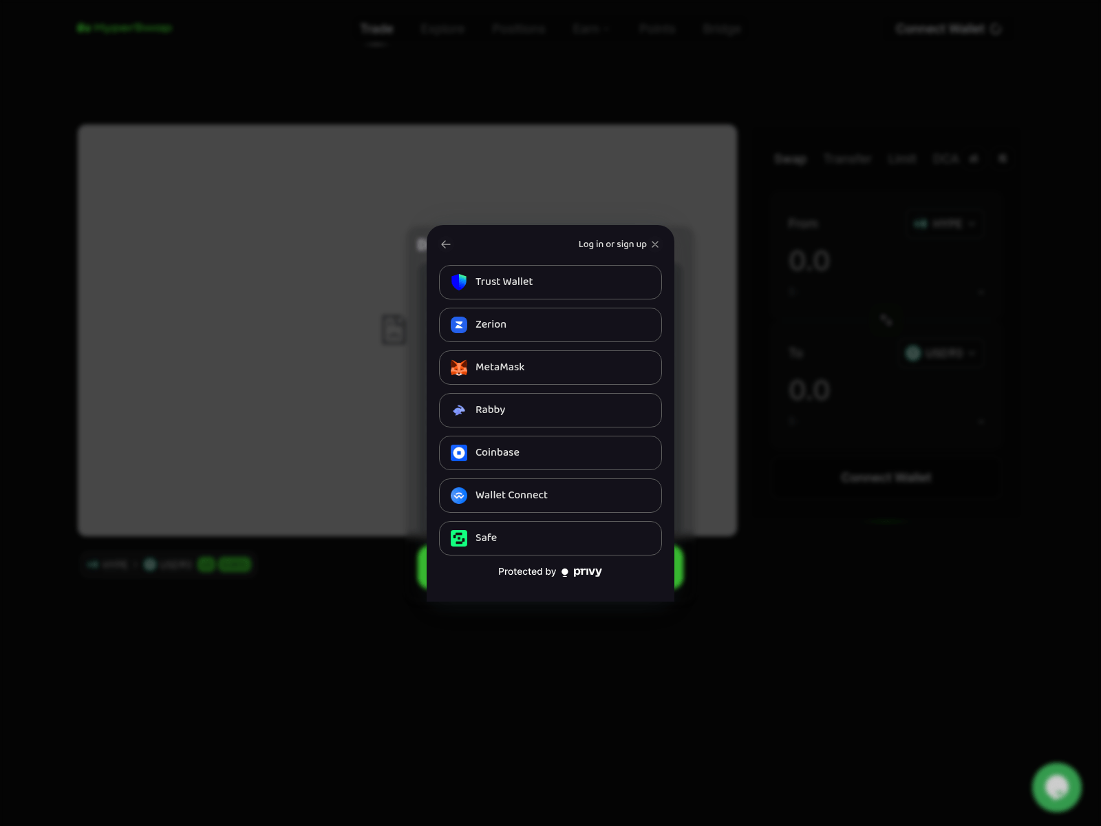 Screenshot of hyperswap.pages.dev