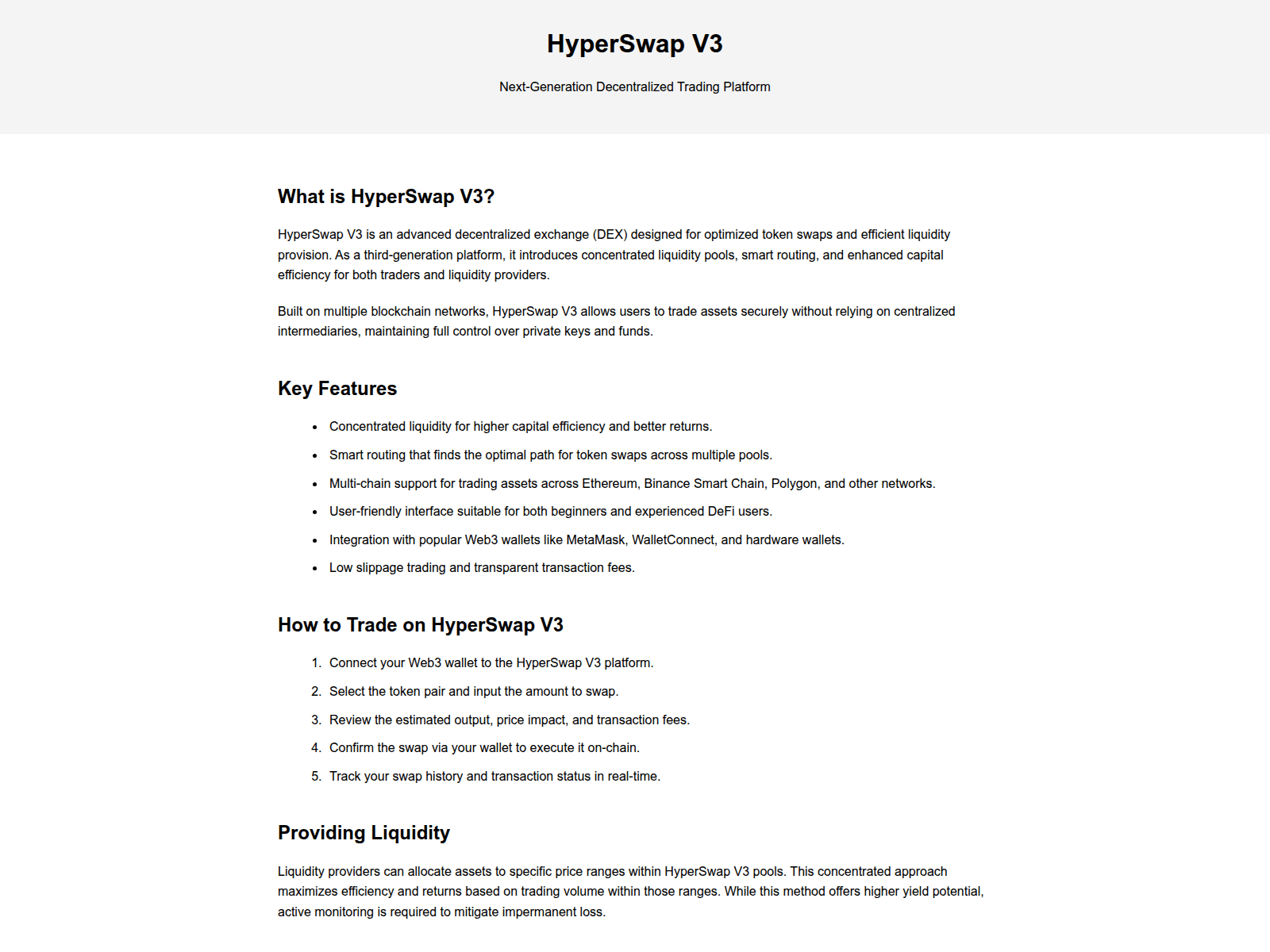 Screenshot of hyperswapv3.pages.dev
