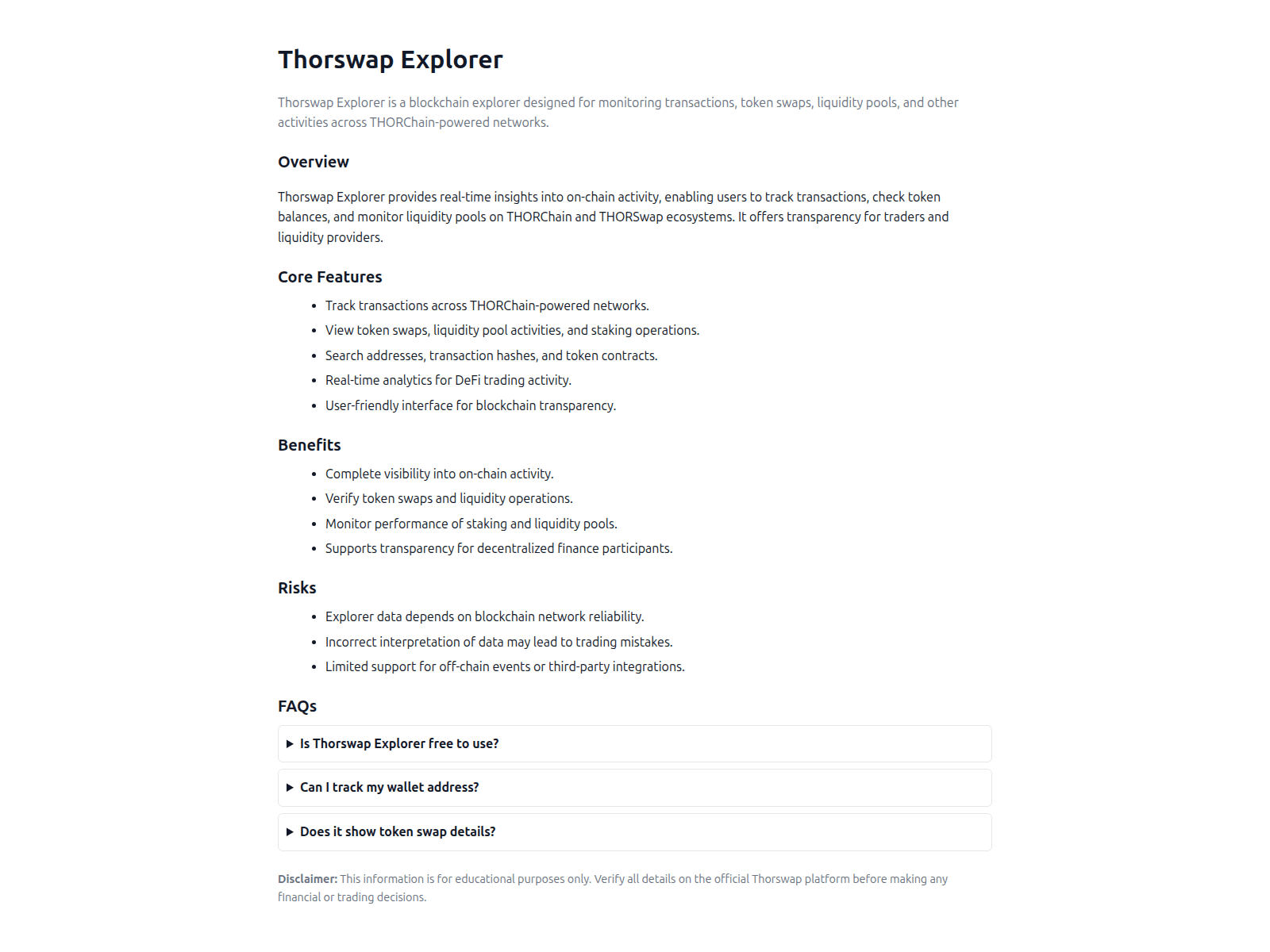 Screenshot of thorswap-explorer.pages.dev