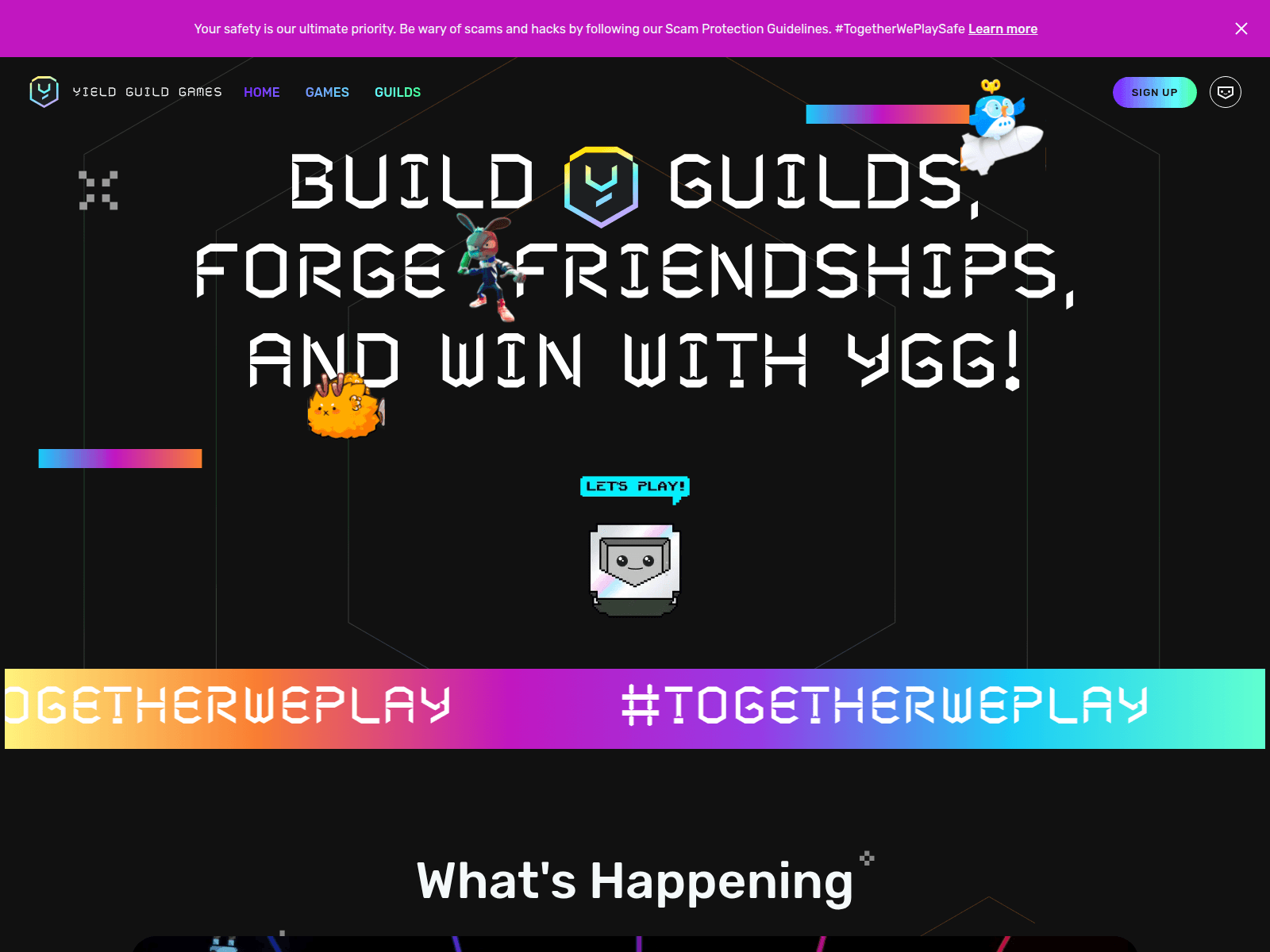 Screenshot of yieldguild-main-staging-branch-push.pages.dev