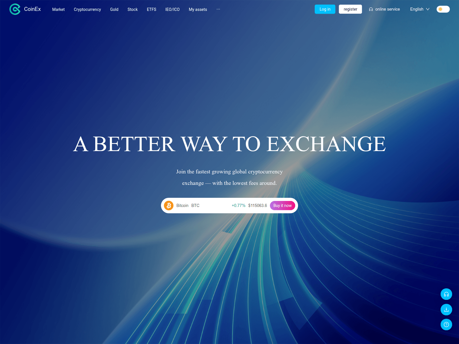 Screenshot of coinexatrade.com