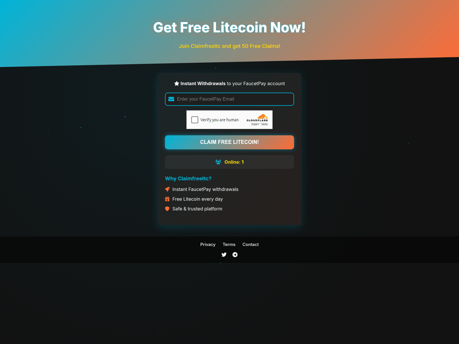 Screenshot of claimfreeltc.site