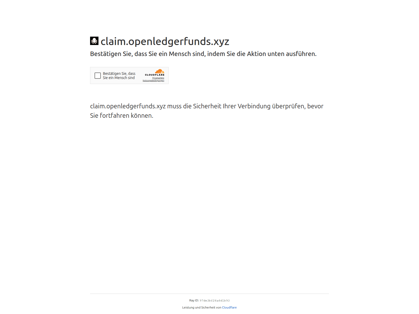 Screenshot of claim.openledgerfunds.xyz