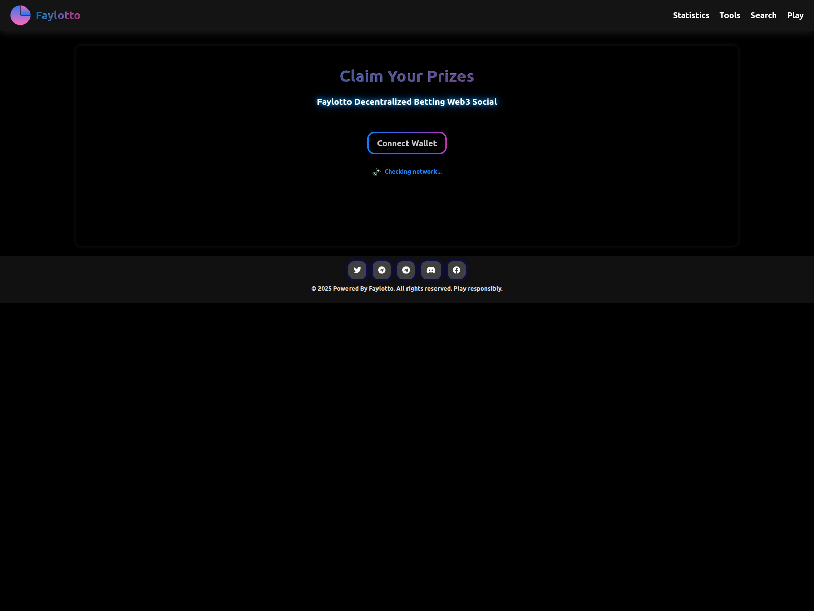 Screenshot of claim.faylotto.xyz
