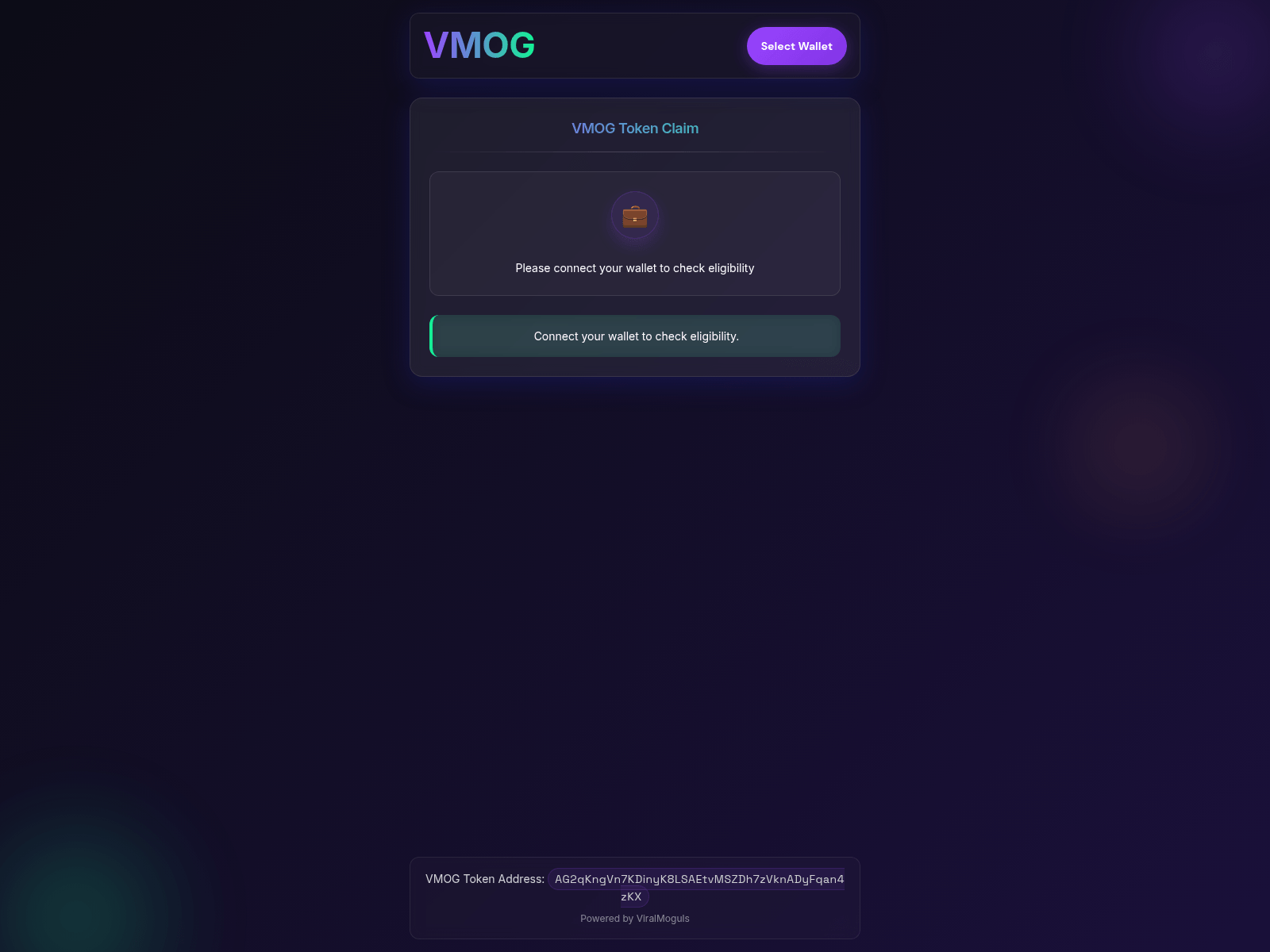 Screenshot of claim.viralmoguls.net