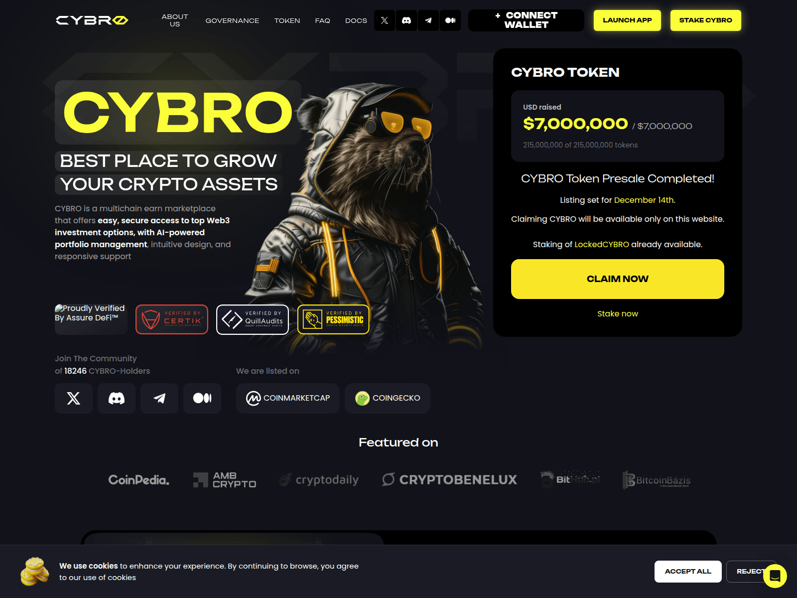 Screenshot of claim.stakecybro.live