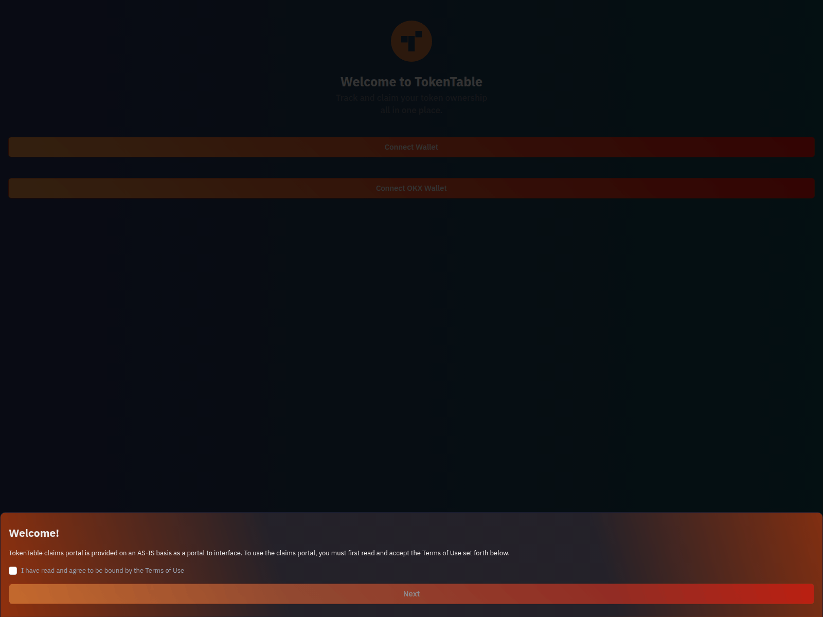 Screenshot of ton-claim.tokentable.xyz