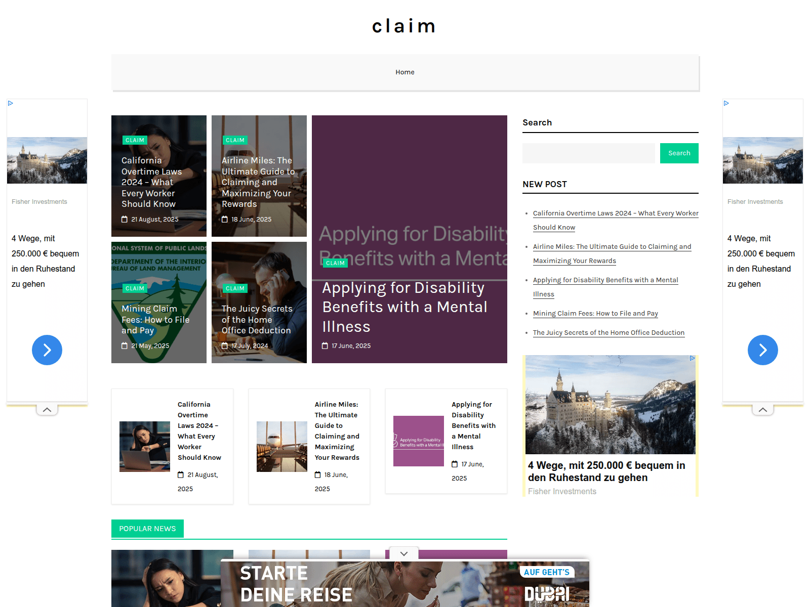 Screenshot of claim.baohanh24h.vn