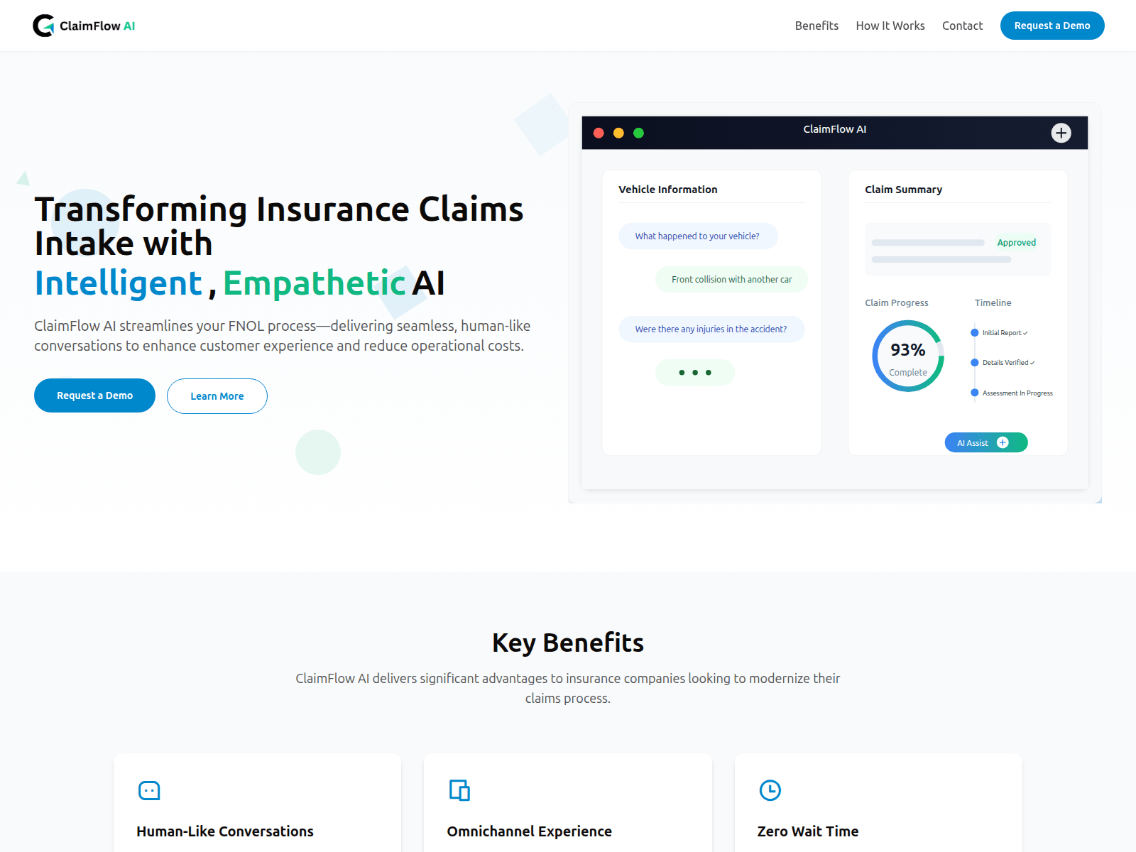 Screenshot of claimflowai.com