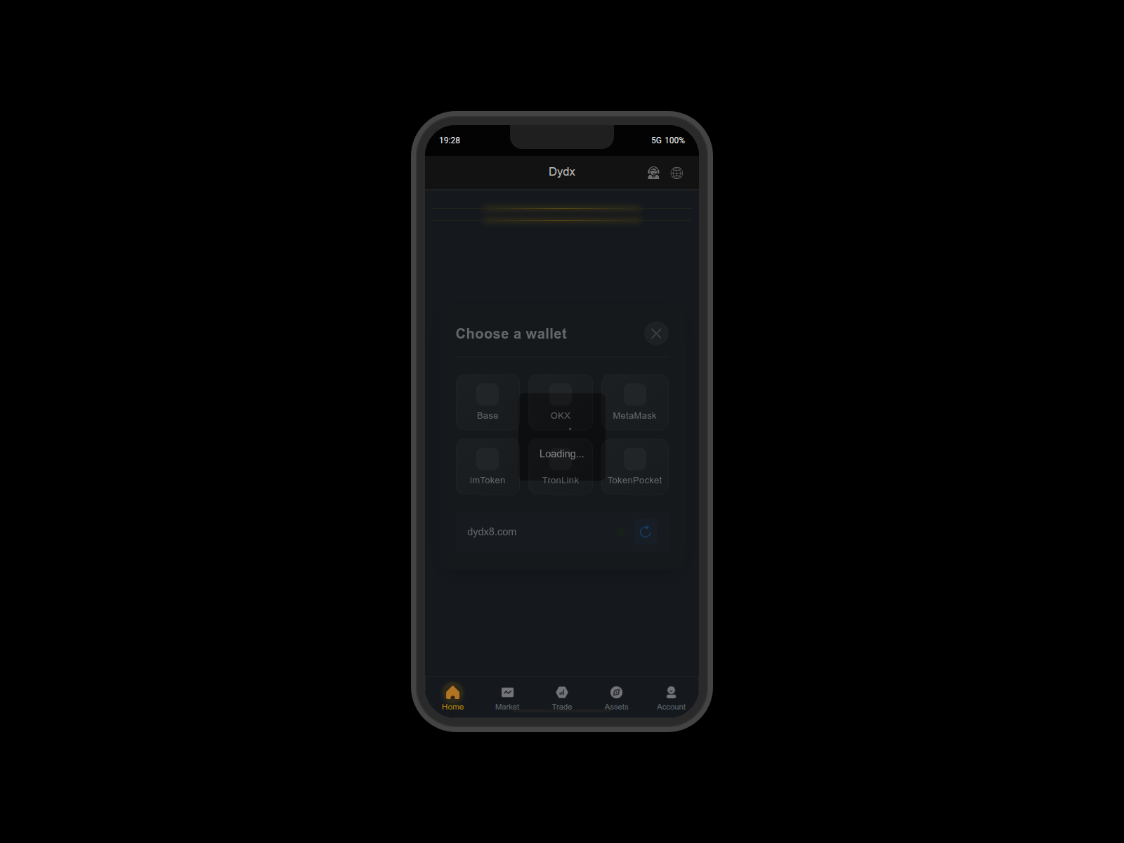 Screenshot of dydx8.com