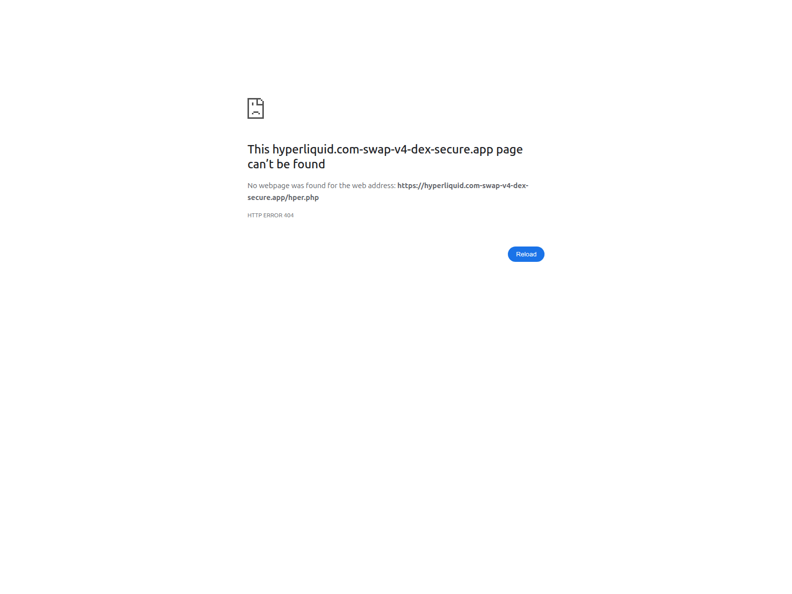 Screenshot of hyperliquid.com-swap-v4-dex-secure.app