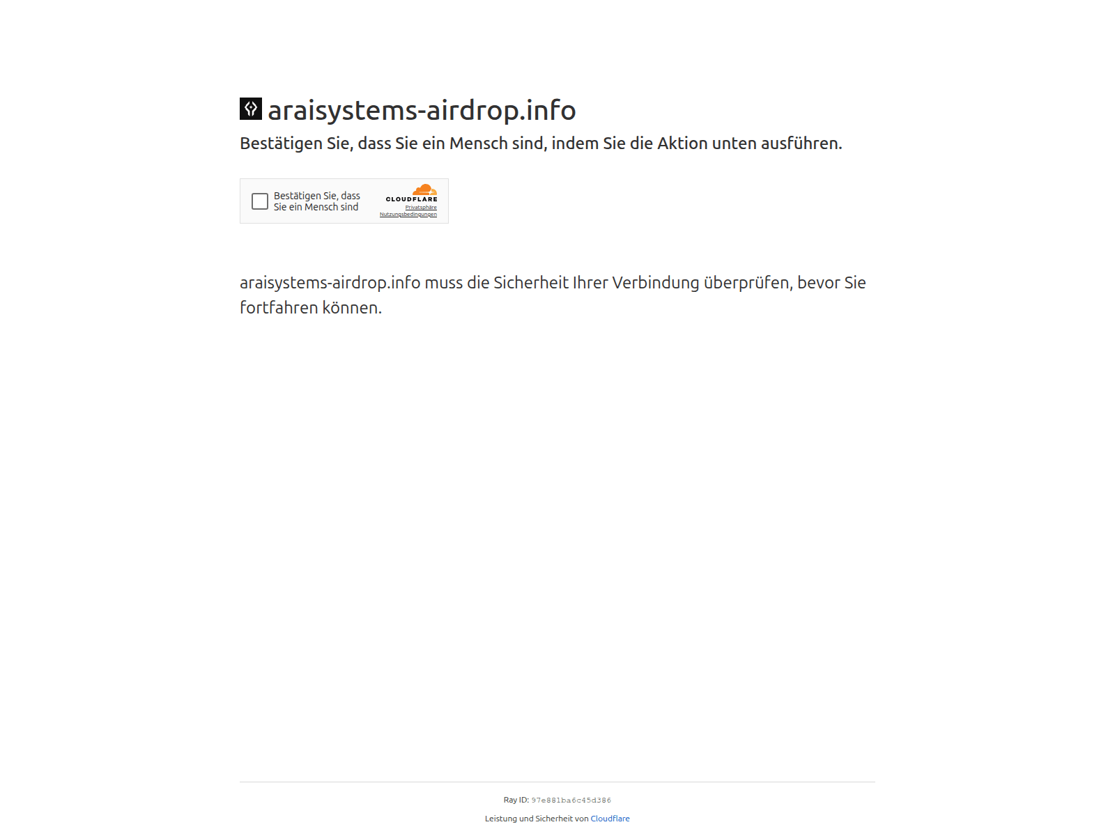 Screenshot of araisystems-airdrop.info