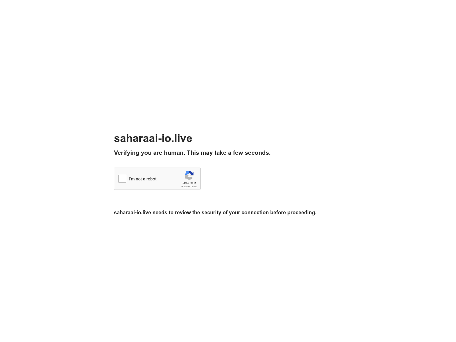 Screenshot of saharaai-io.live