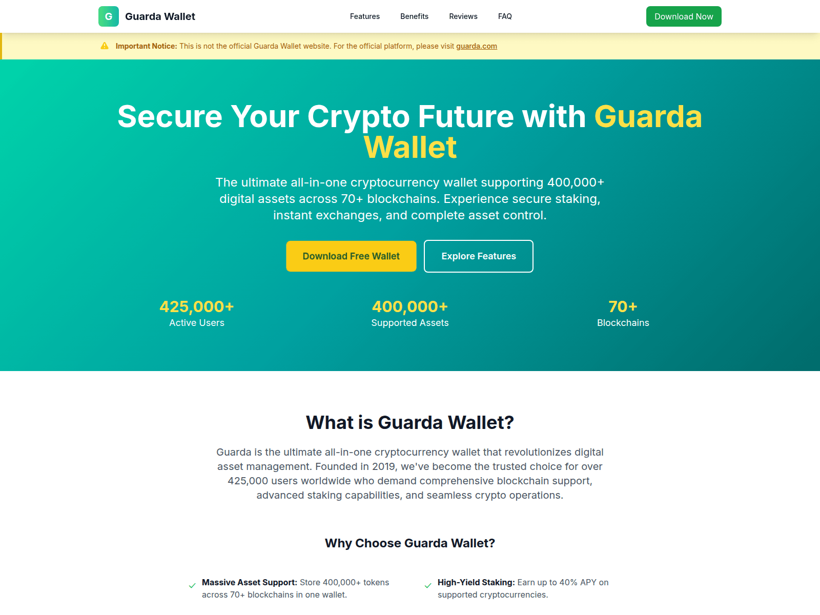 Screenshot of guarda.uk.com