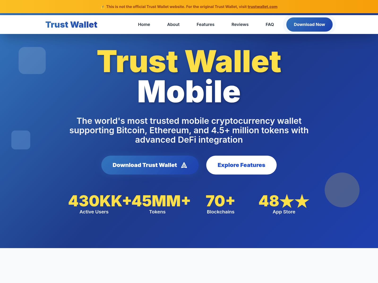 Screenshot of trust-wallet.us.com