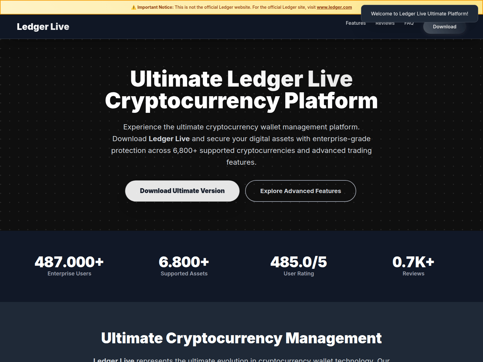 Screenshot of v3-ledger.live