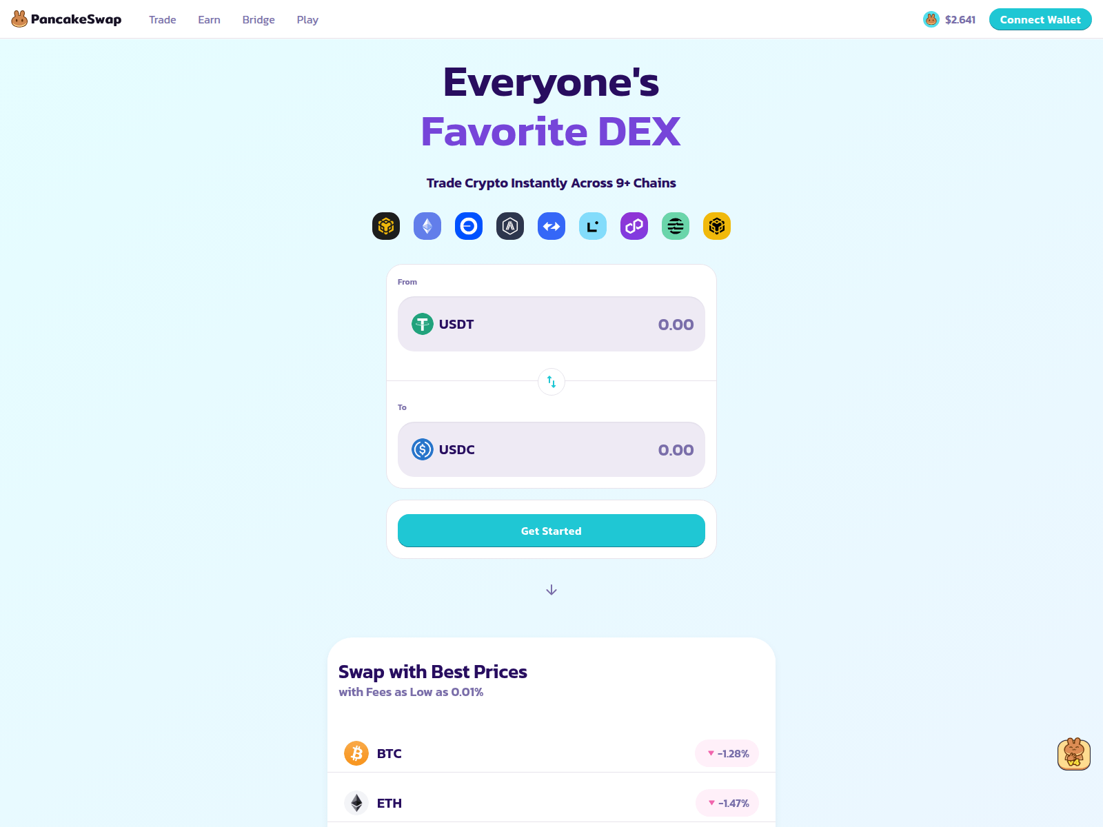 Screenshot of pan-swap.com