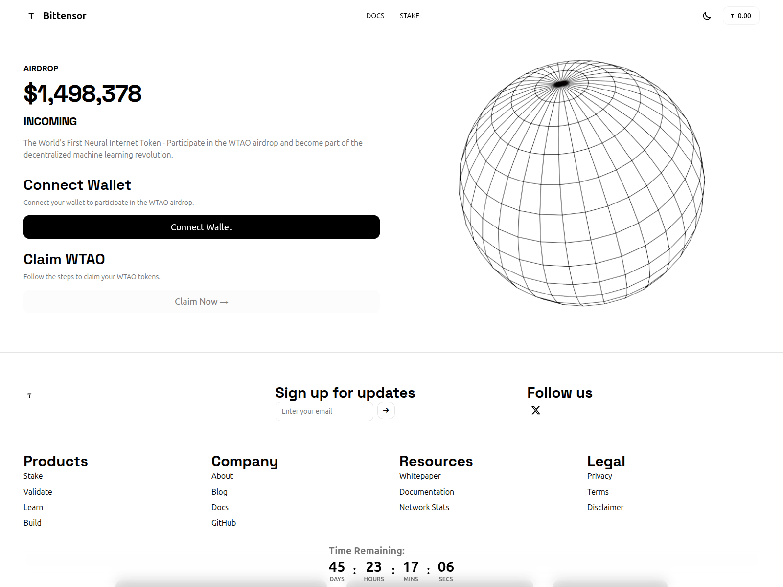 Screenshot of bittensorai.us