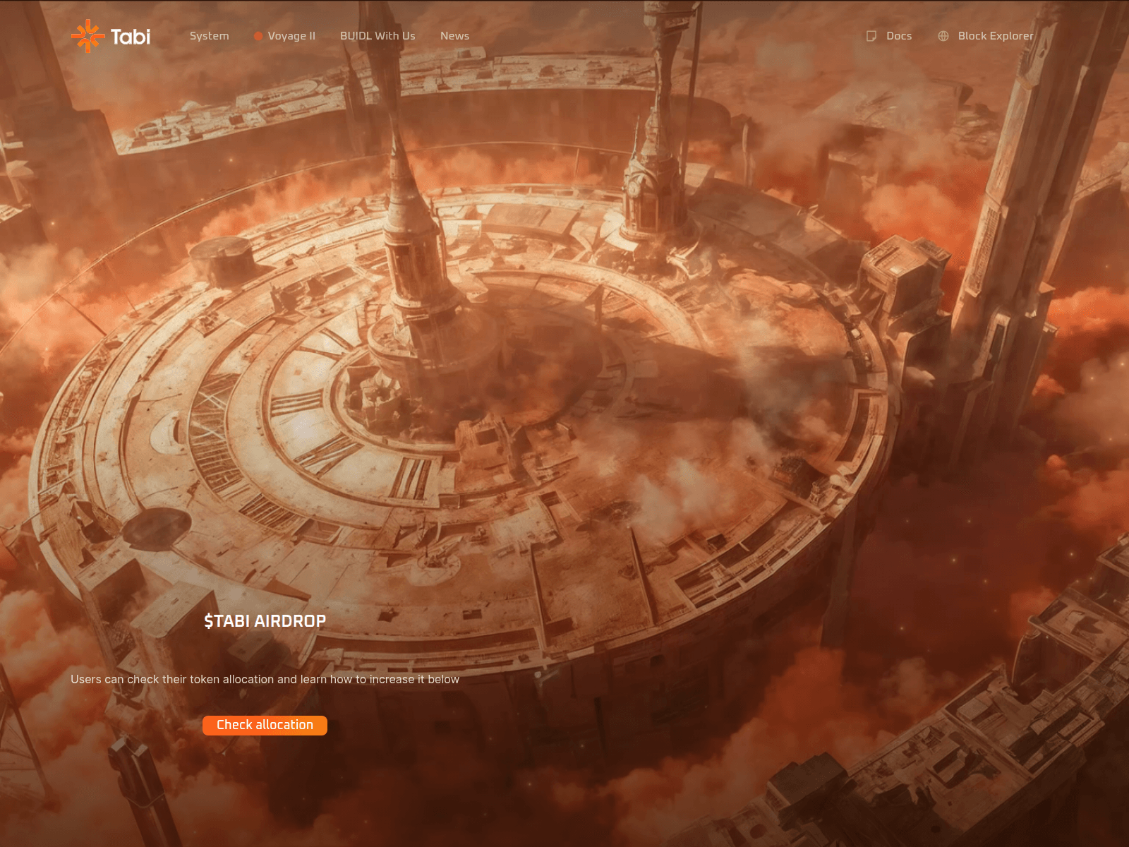 Screenshot of tabichain-reward.pages.dev