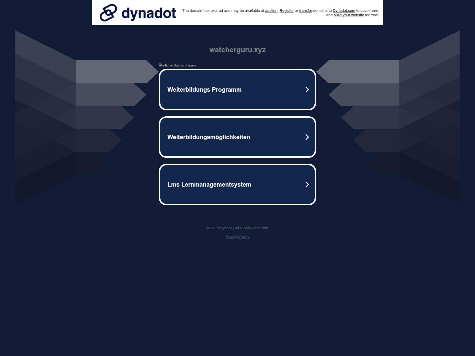 Screenshot of watcherguru.xyz