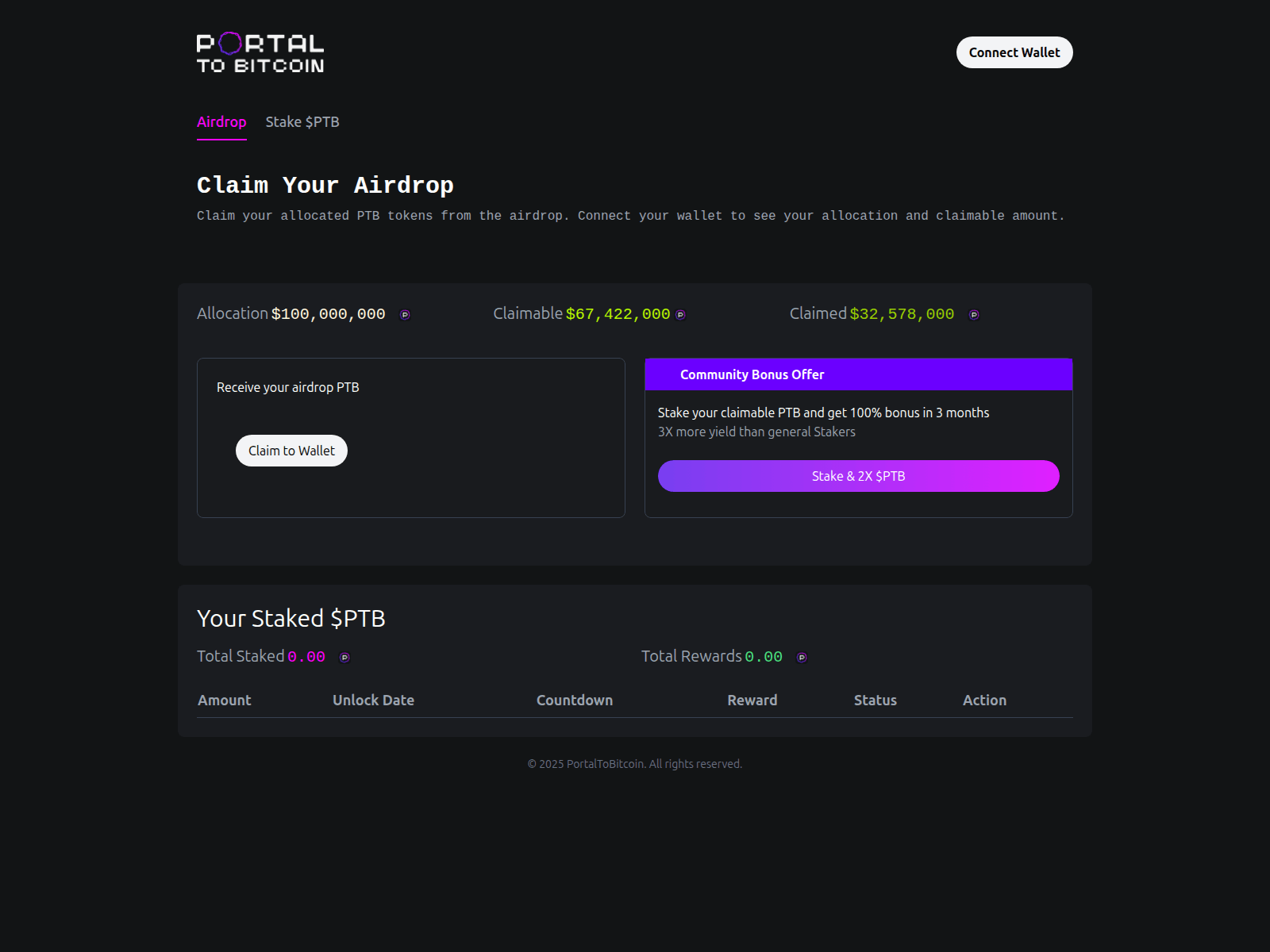 Screenshot of portaltobltcoin.world