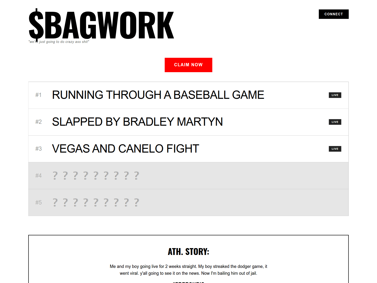 Screenshot of bagwork.world
