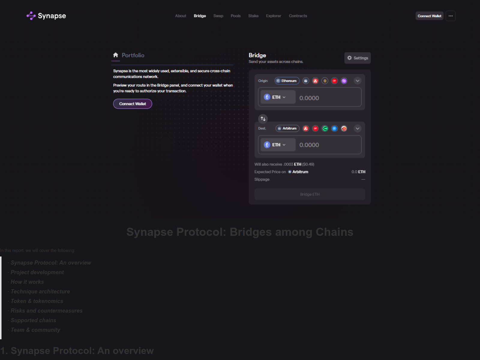 Screenshot of synapsebrldge.github.io