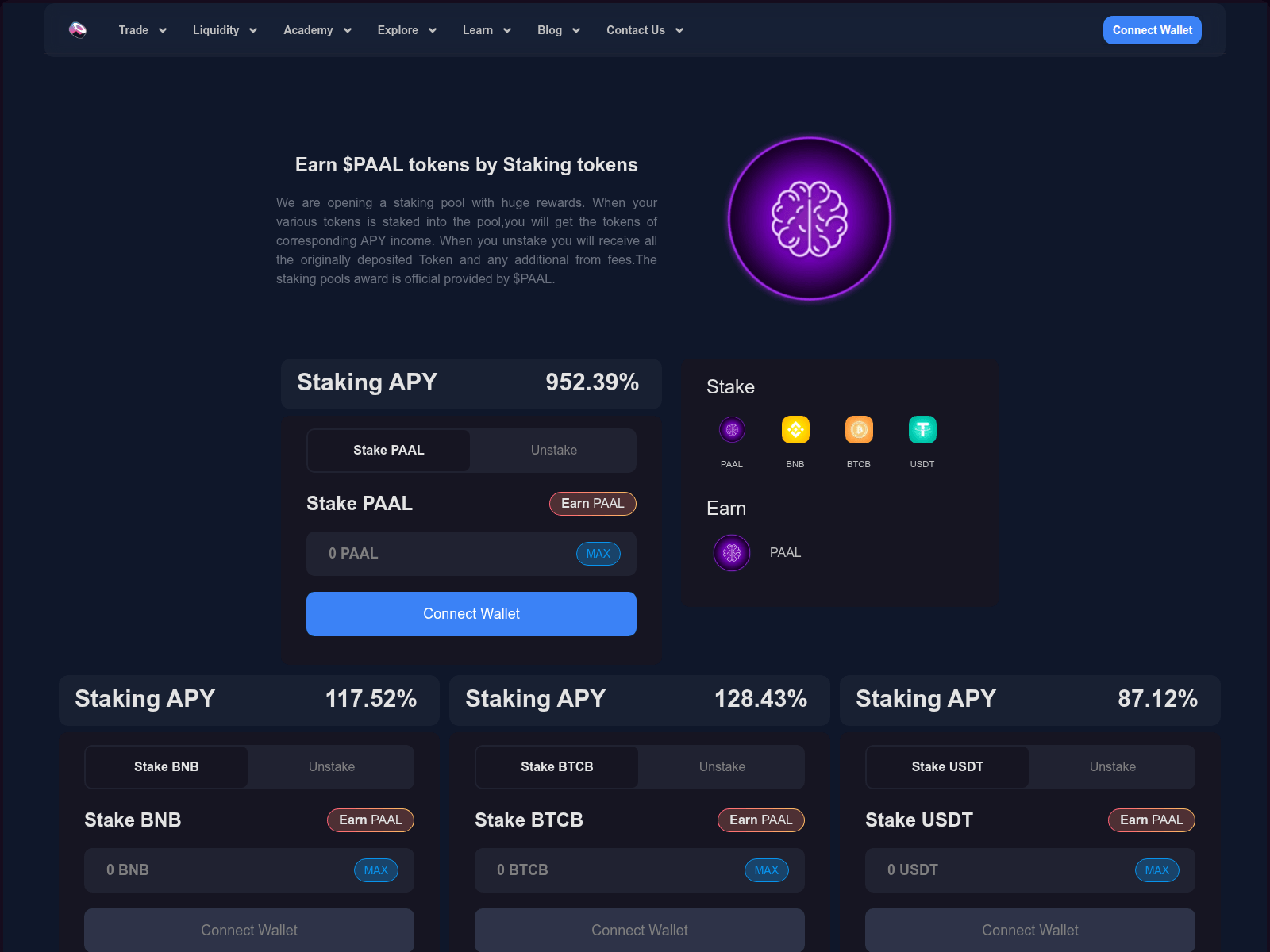 Screenshot of paal.sushiswap.cyou