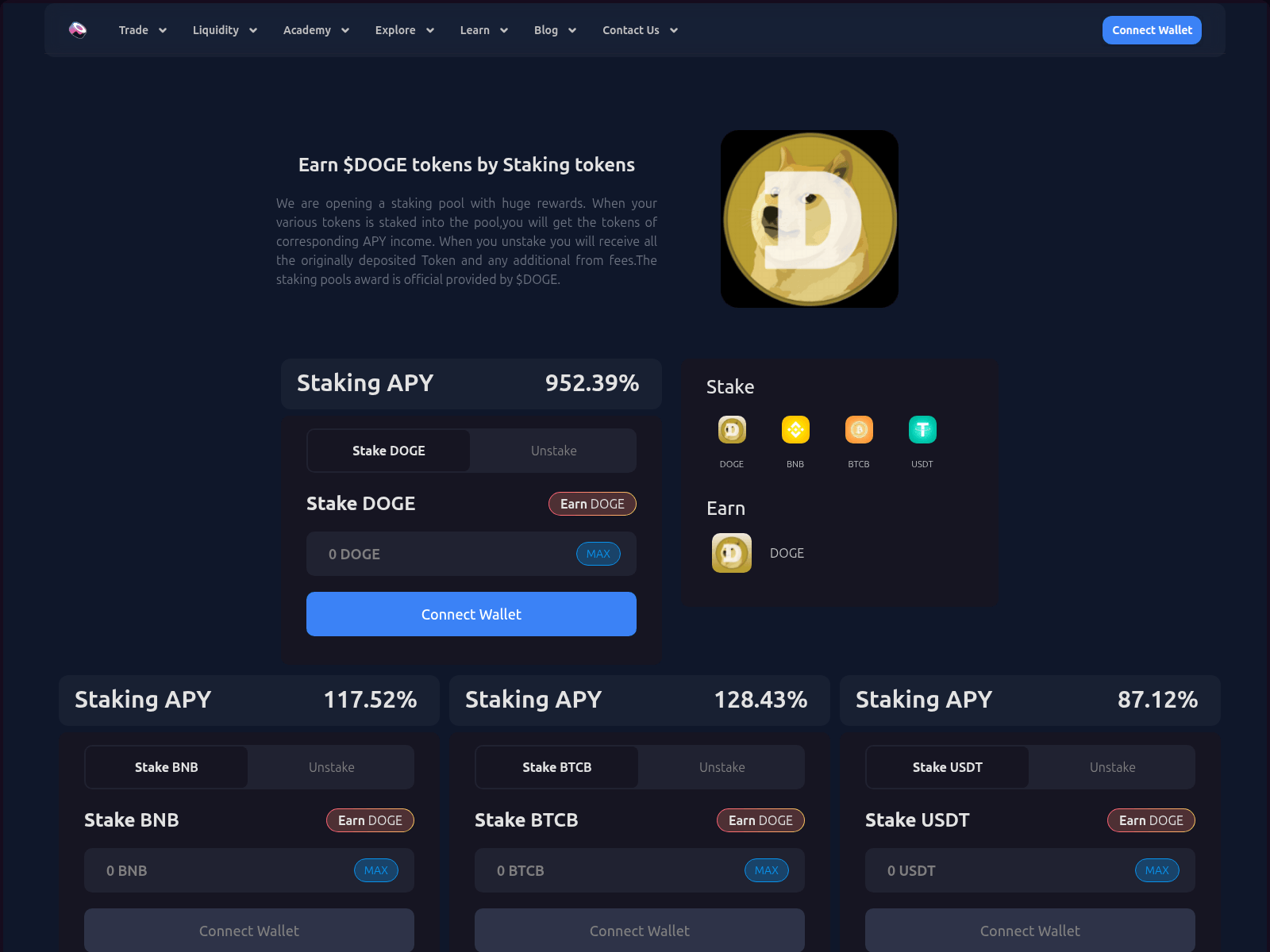 Screenshot of doge.sushiswap.pro