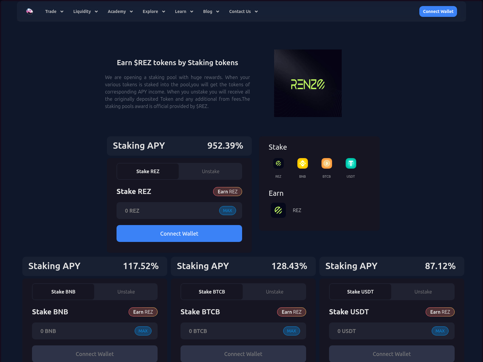 Screenshot of renzoprotocol.sushiswap.cyou