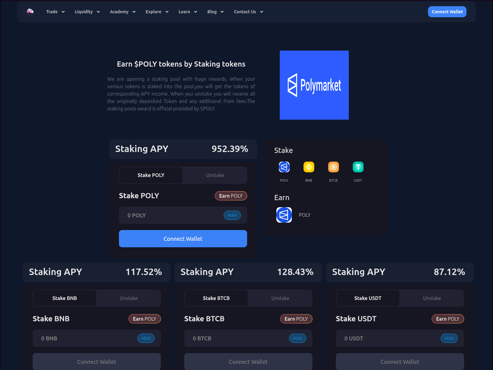 Screenshot of polymarket.sushi.us.com