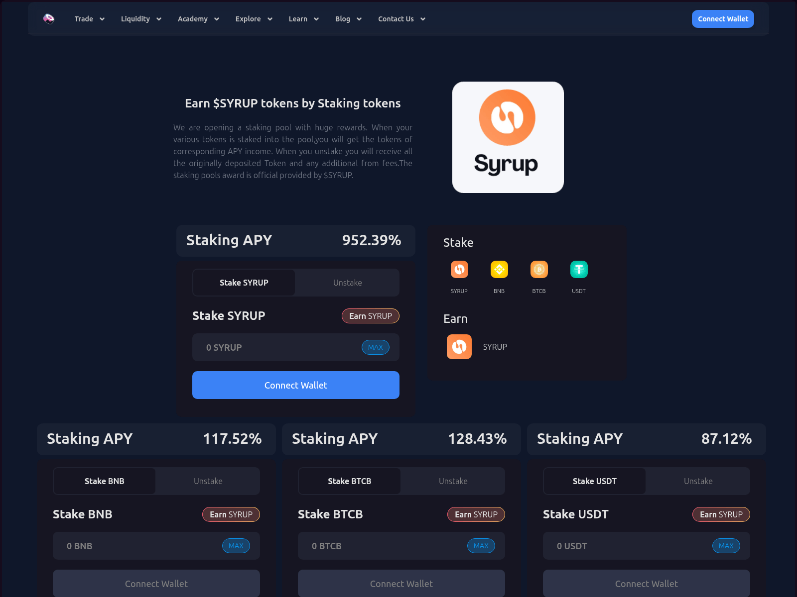 Screenshot of syrup.sushi.us.com