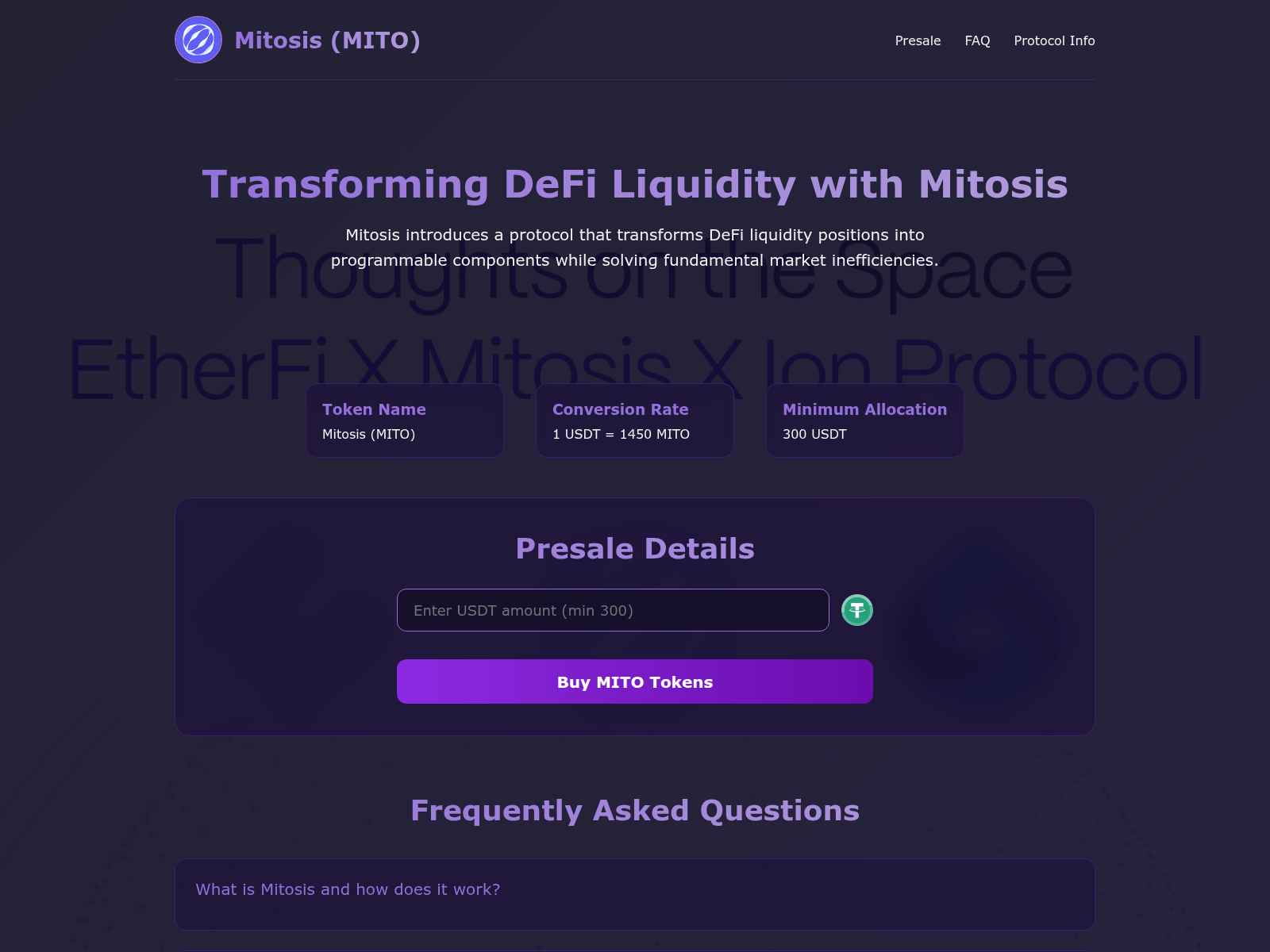 Screenshot of mitosis.sale