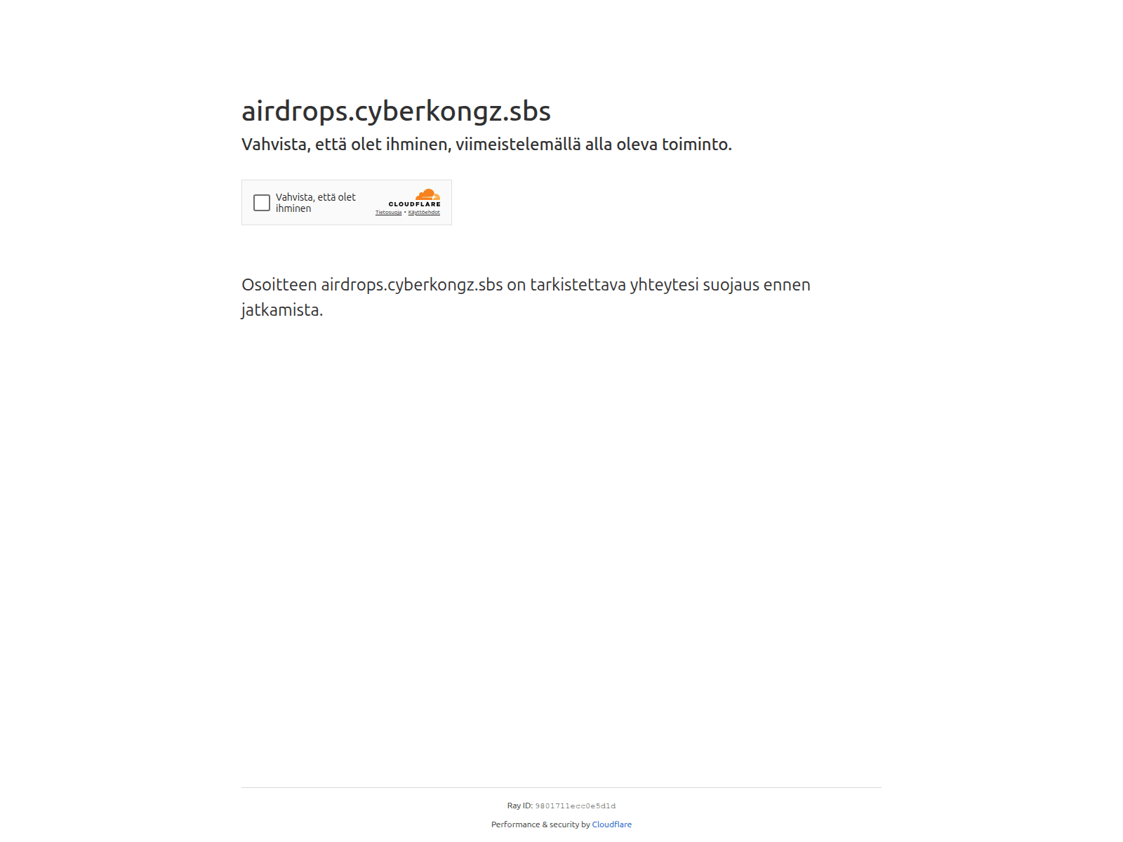 Screenshot of airdrops.cyberkongz.sbs