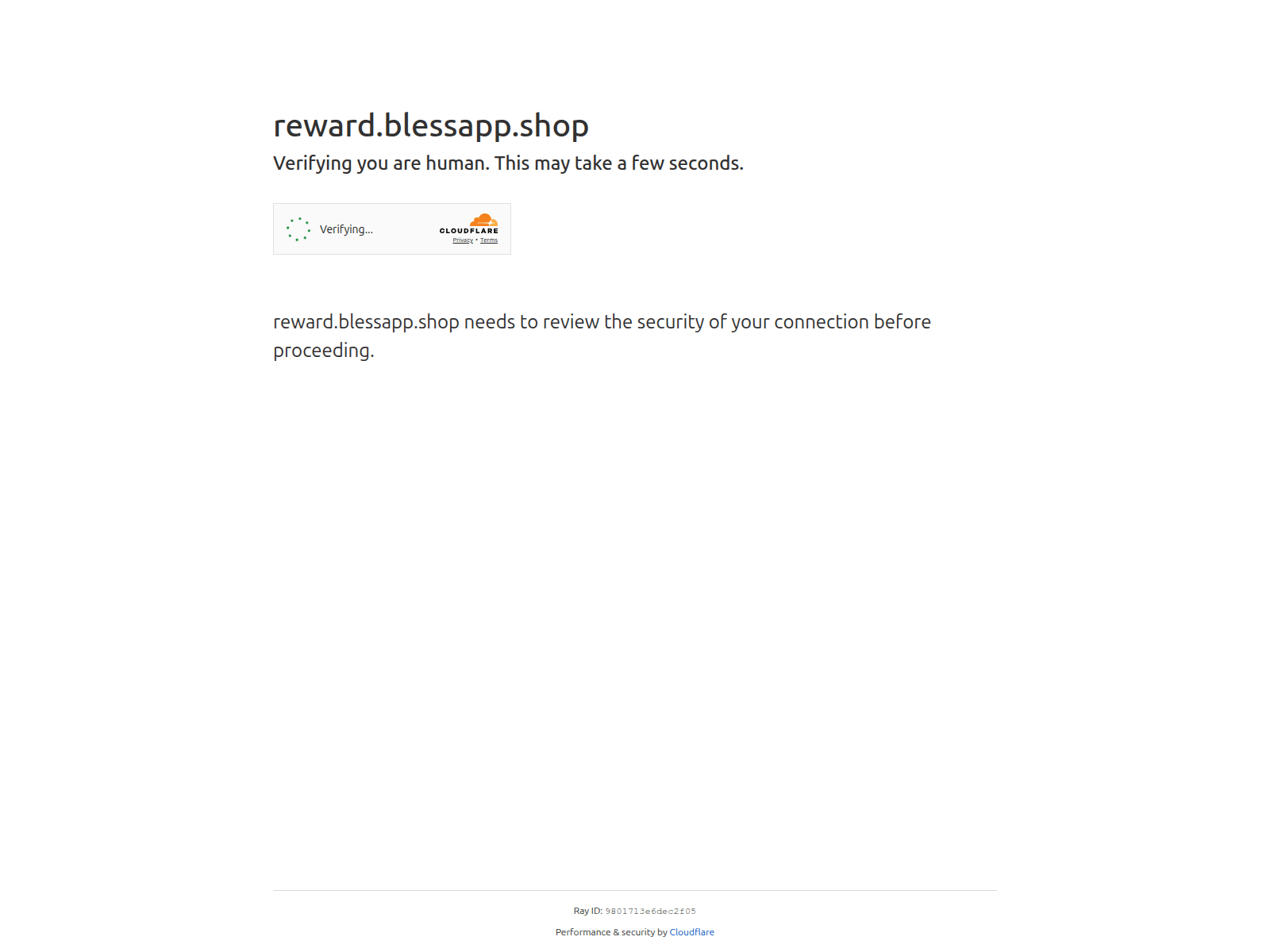 Screenshot of reward.blessapp.shop