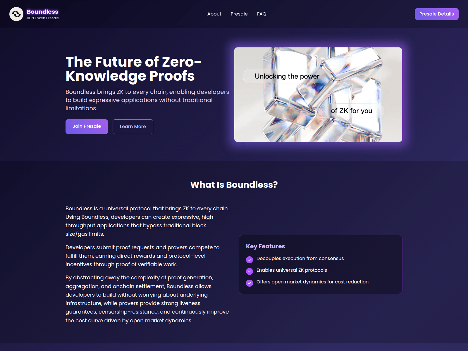 Screenshot of boundless.sale