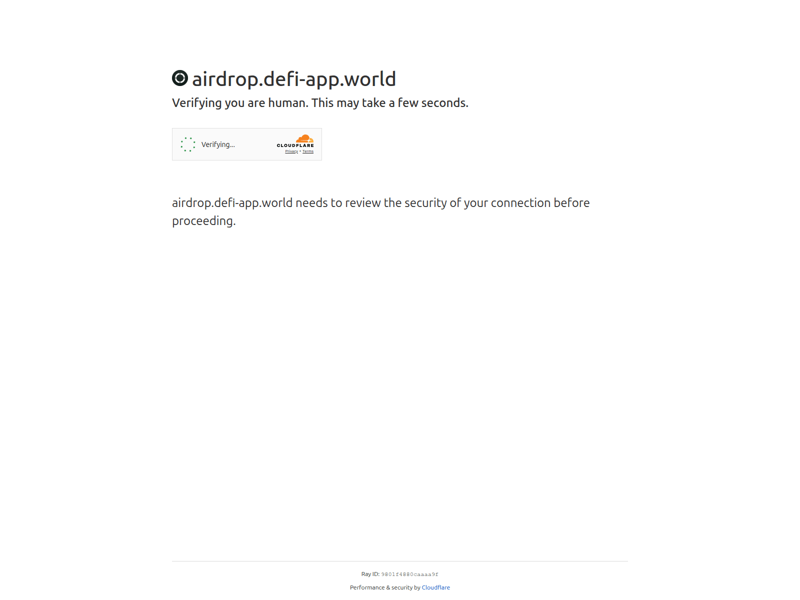 Screenshot of airdrop.defi-app.world
