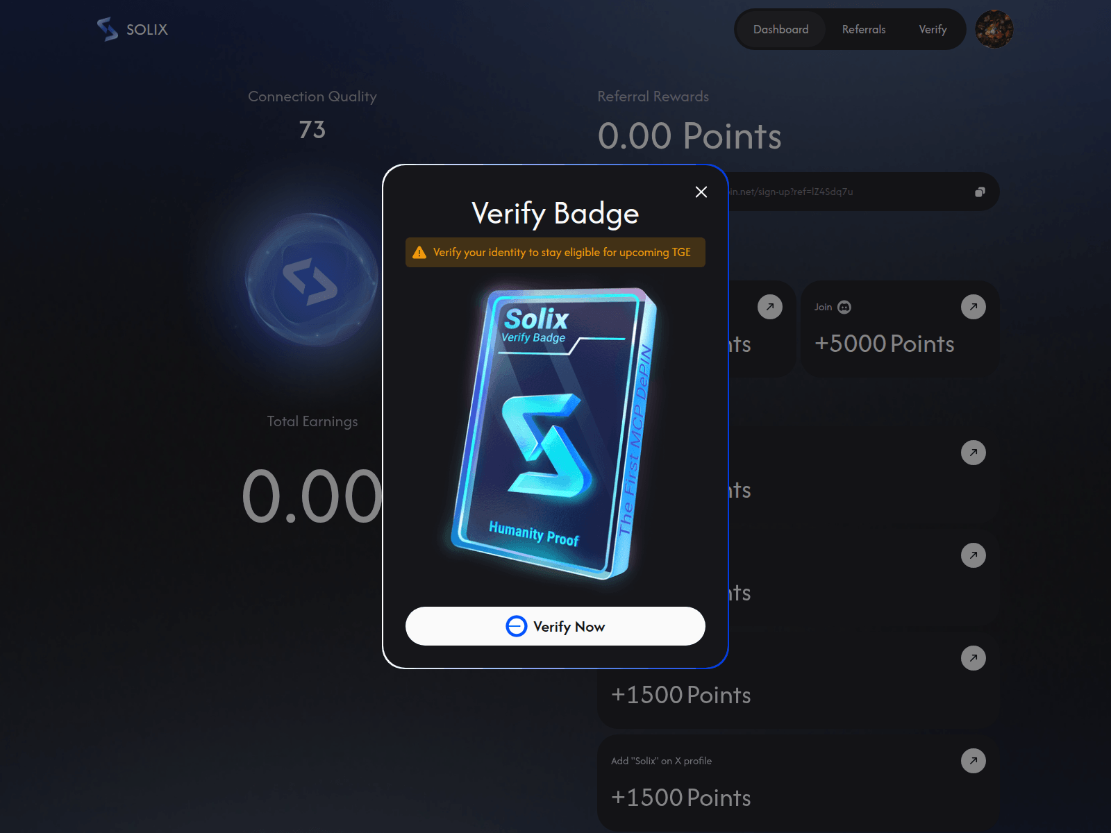 Screenshot of solixdepin.org