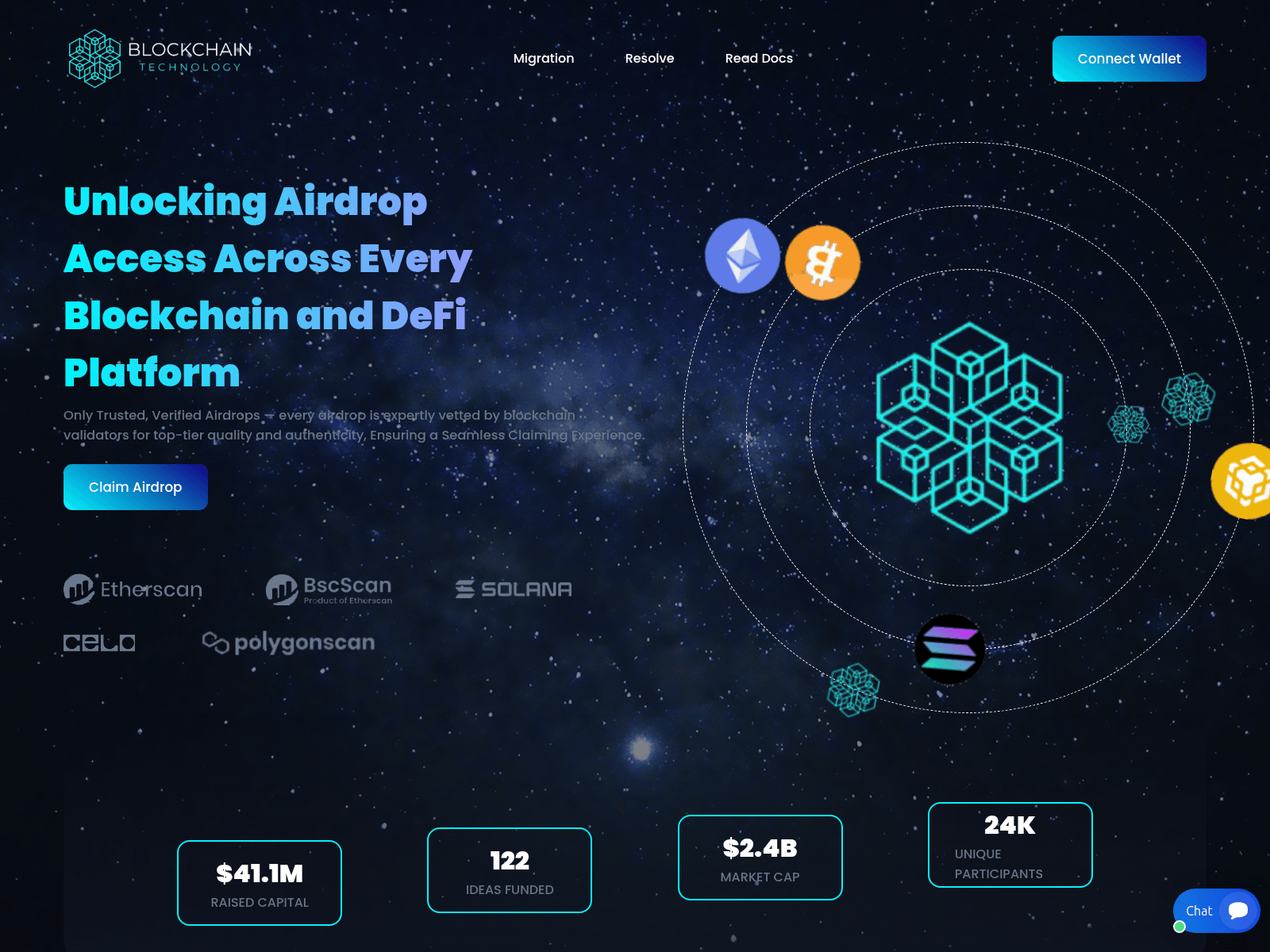 Screenshot of nodechain-network.live