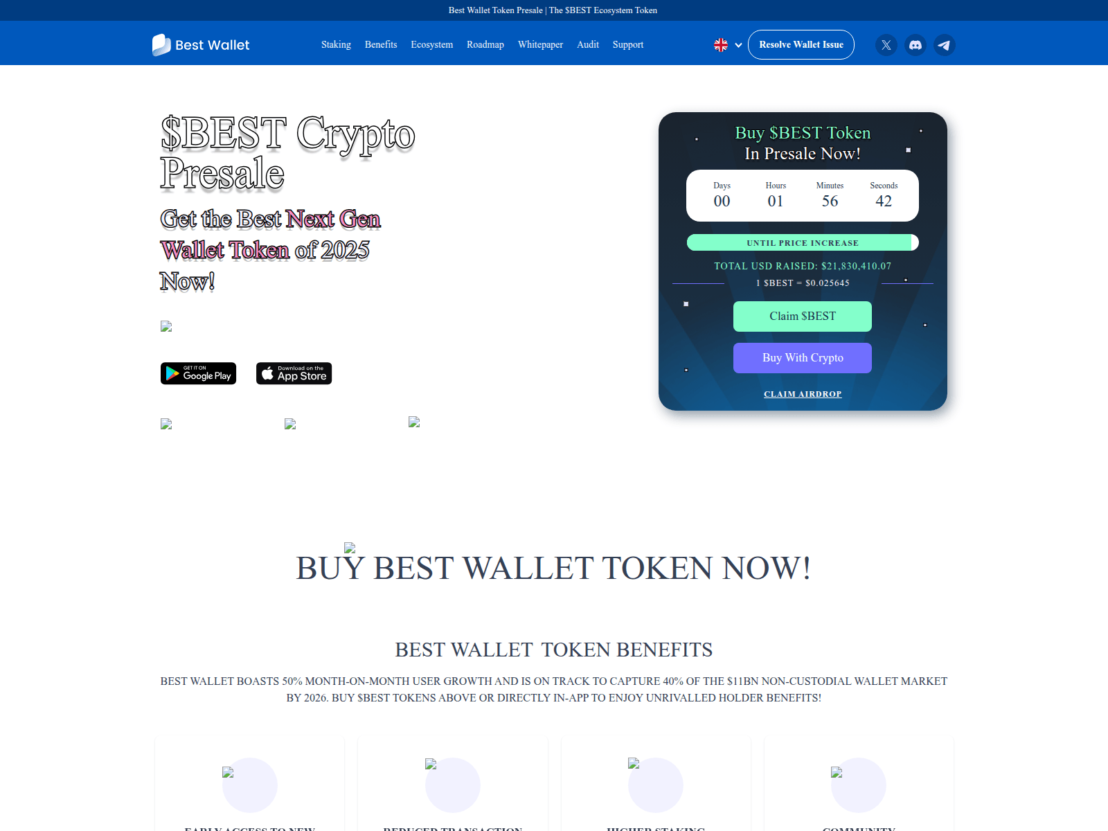 Screenshot of bestwallet-token.com