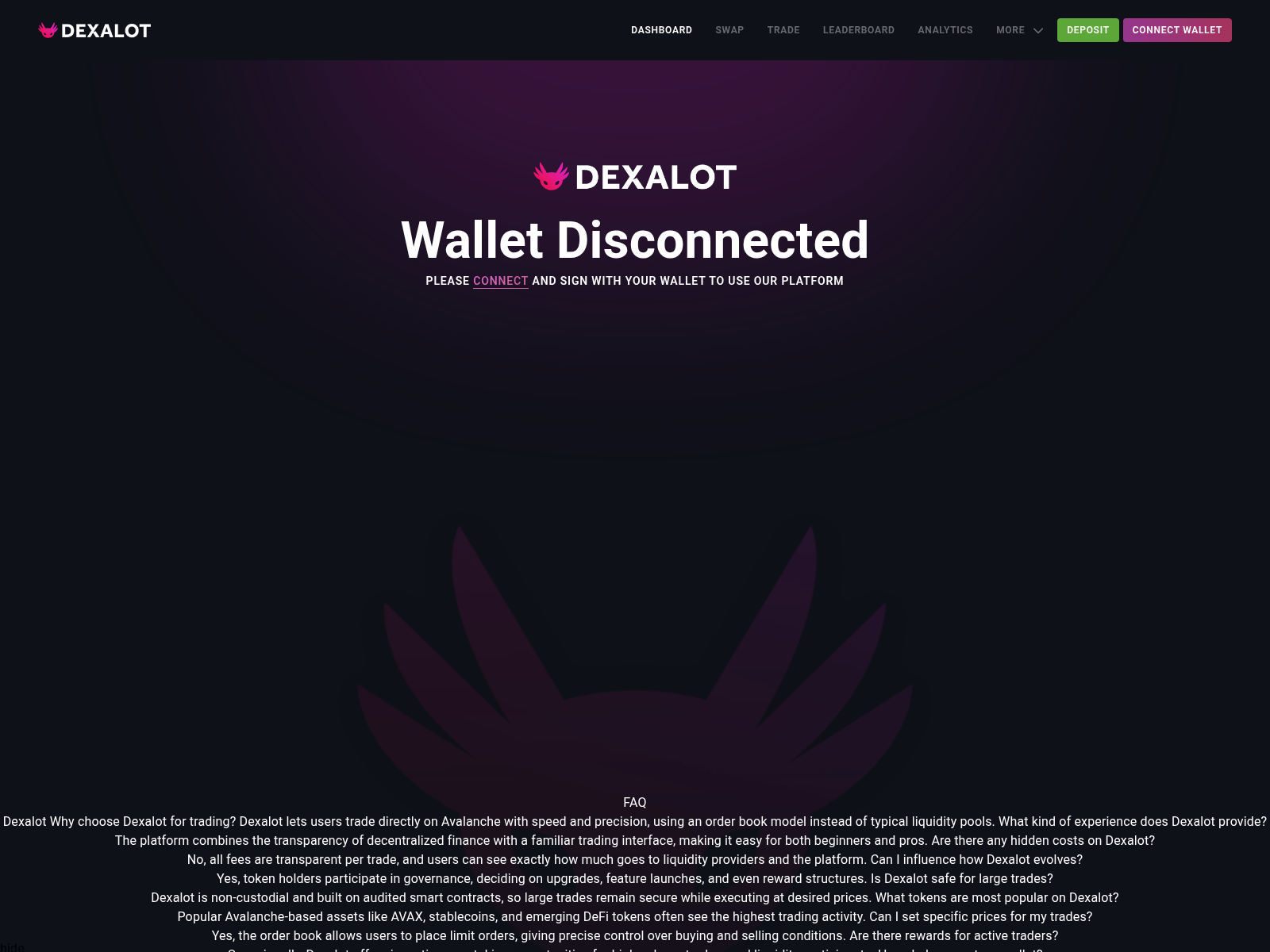 Screenshot of dexalotq.org