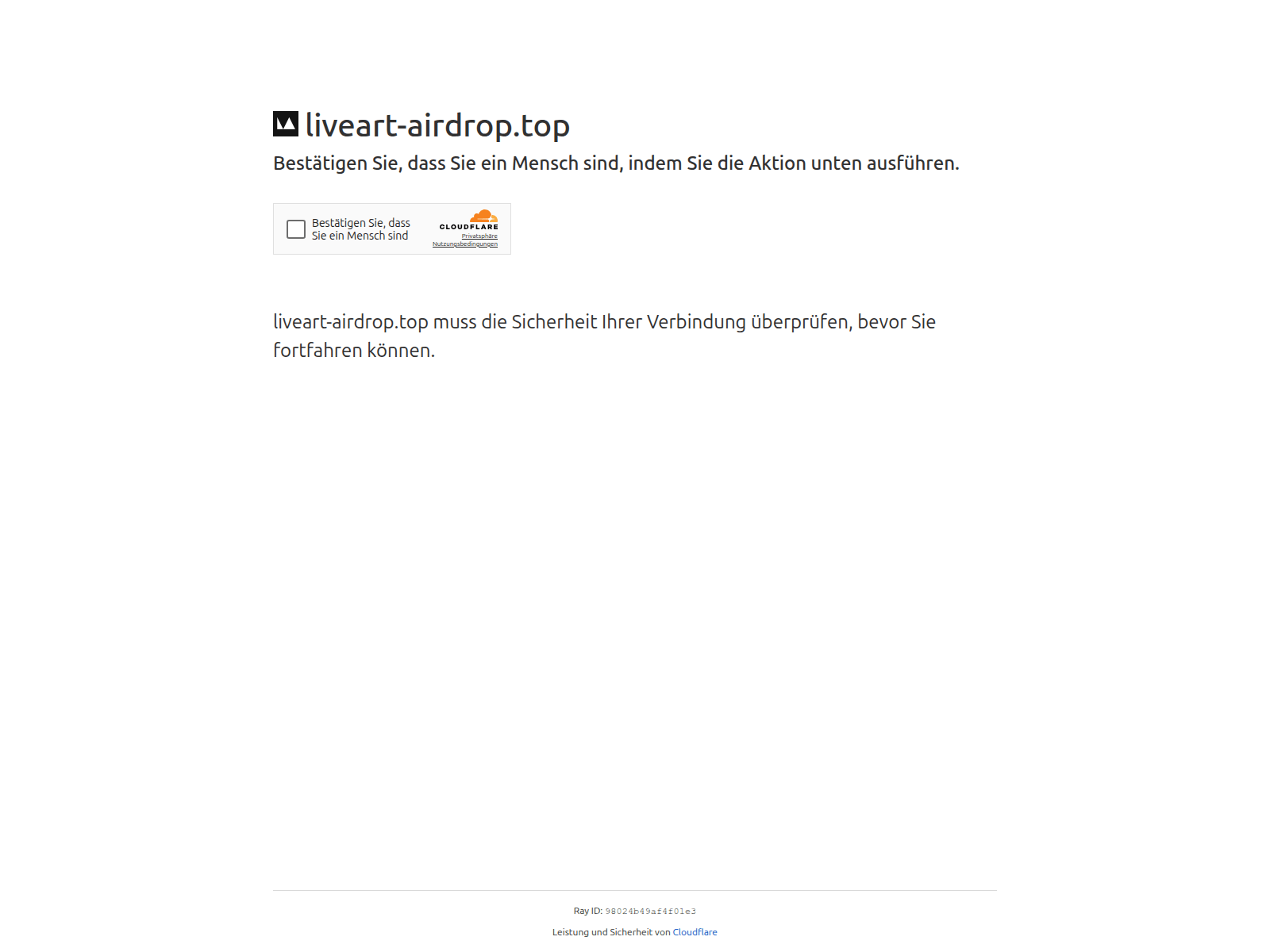 Screenshot of liveart-airdrop.top