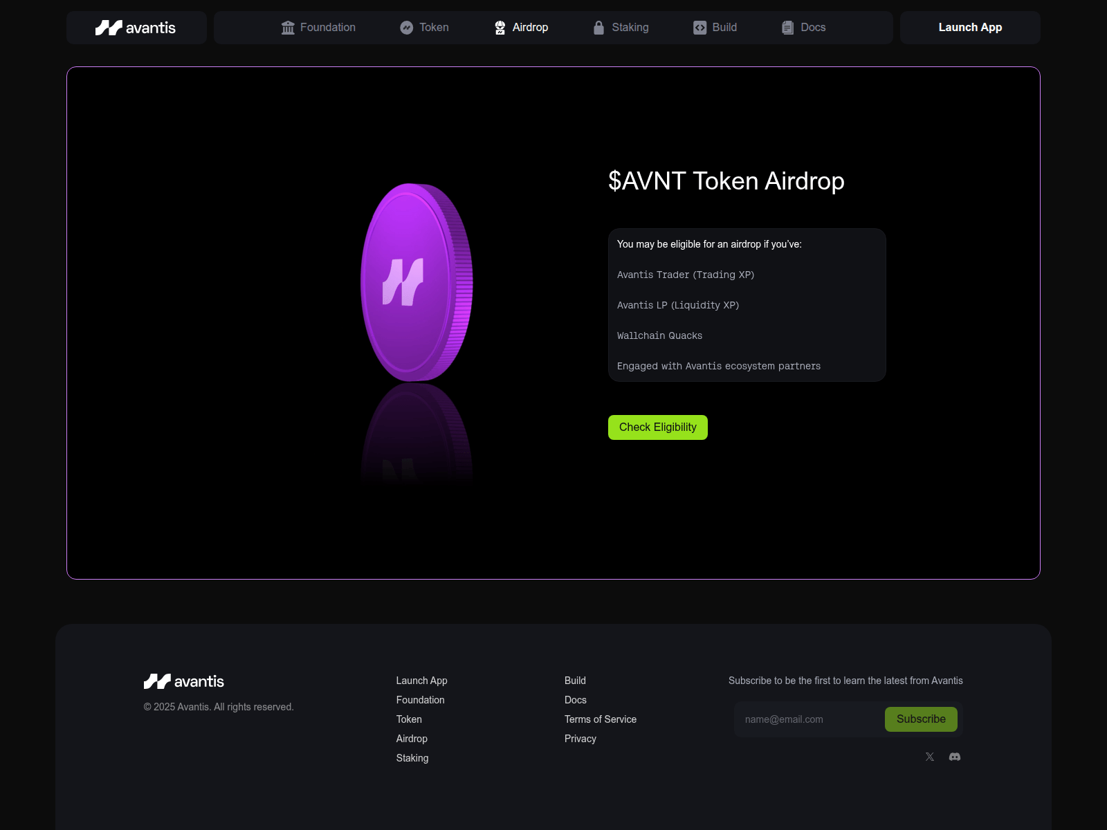 Screenshot of foundation.avantisfl.xyz