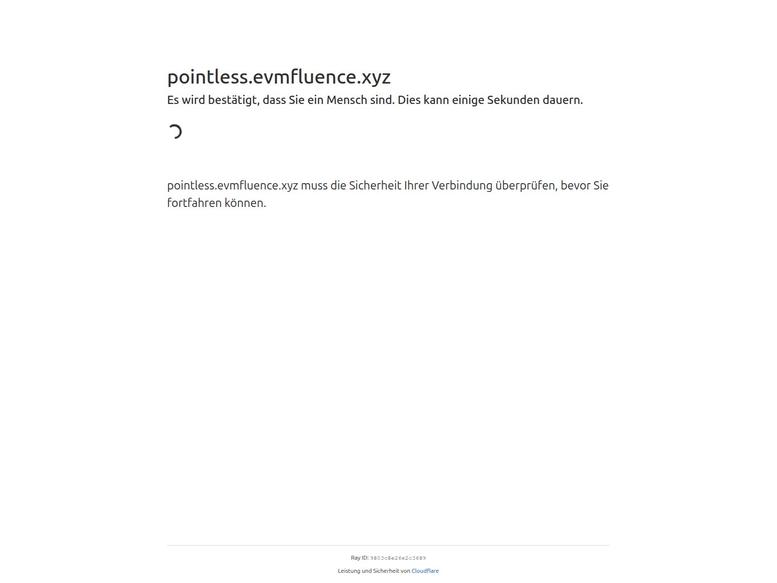Screenshot of pointless.evmfluence.xyz