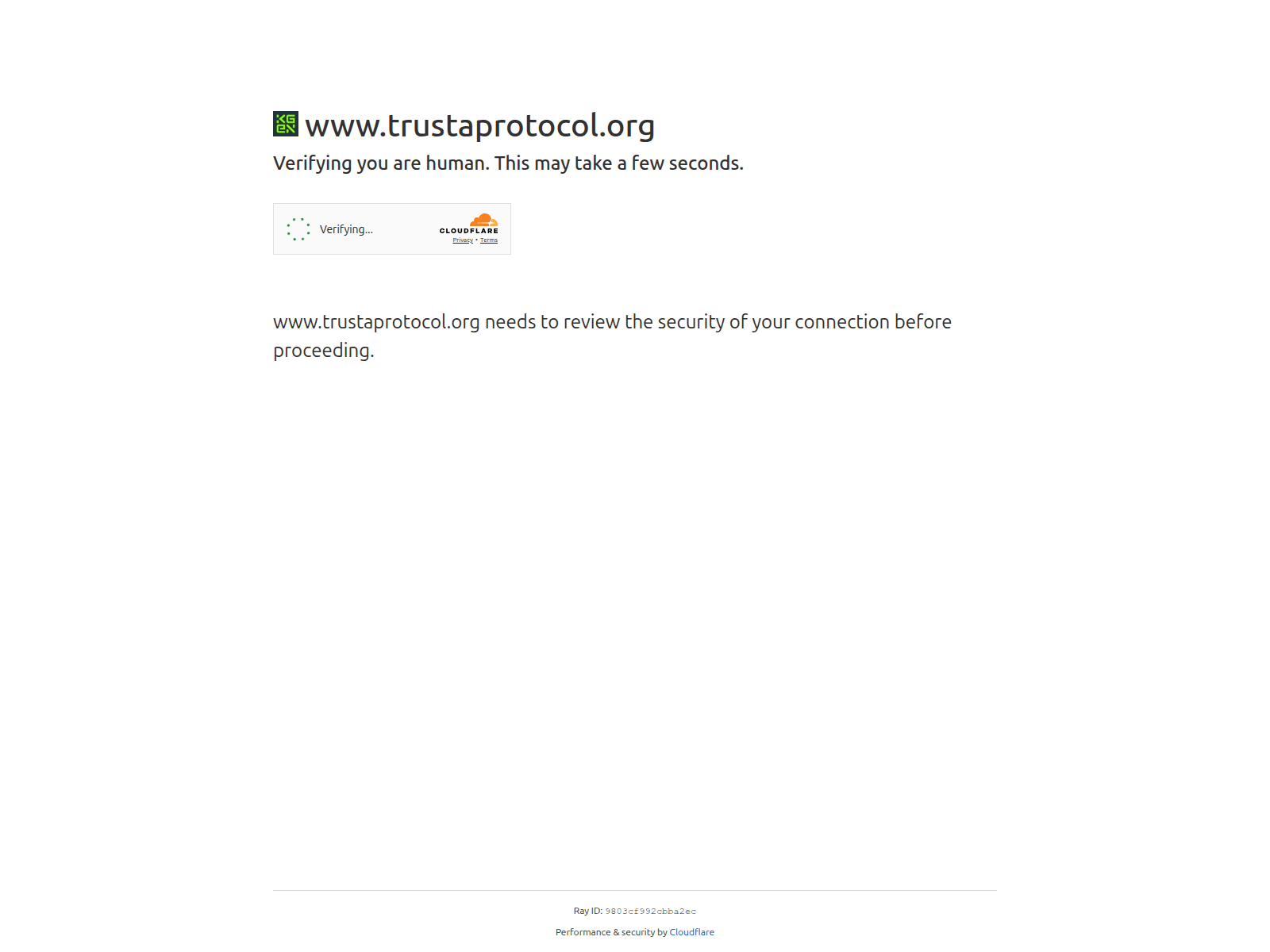 Screenshot of trustaprotocol.org
